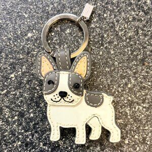 Coach Authentic French Bulldog Dog Fob Keychain Keyring Charm RARE Discontinued